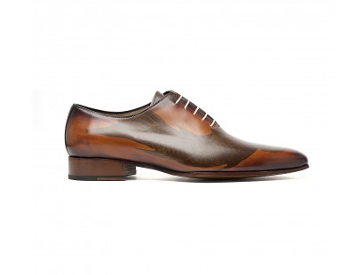 koï tattoed calf one cut oxford with a camel patina