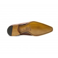 Richelieu one-cut tattoo Koï patine camel