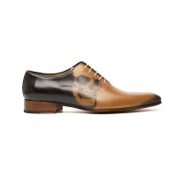 Skull tattoo light leather oxford