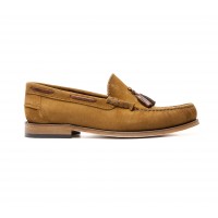 Mocassin cuir velours sable