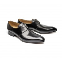 Derby deux oeillets en veau noir