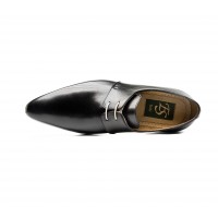 Derby deux oeillets en veau noir