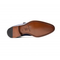 Blue calf buckle oxfords