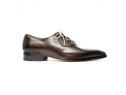 Richelieu "ghillie" en veau chocolat