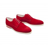 red "suede" derby white rubber sole