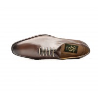 brown one cut oxfords with commando rubber soles