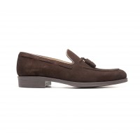 Mocassin en "daim" marron semelle gomme