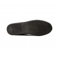 black "croco" leather mid-high sneakers