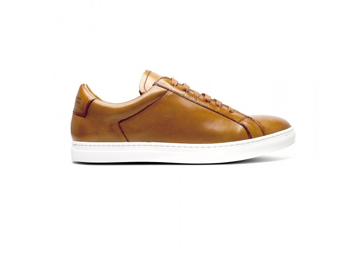 cognac leather sneakers - Edouard de seine