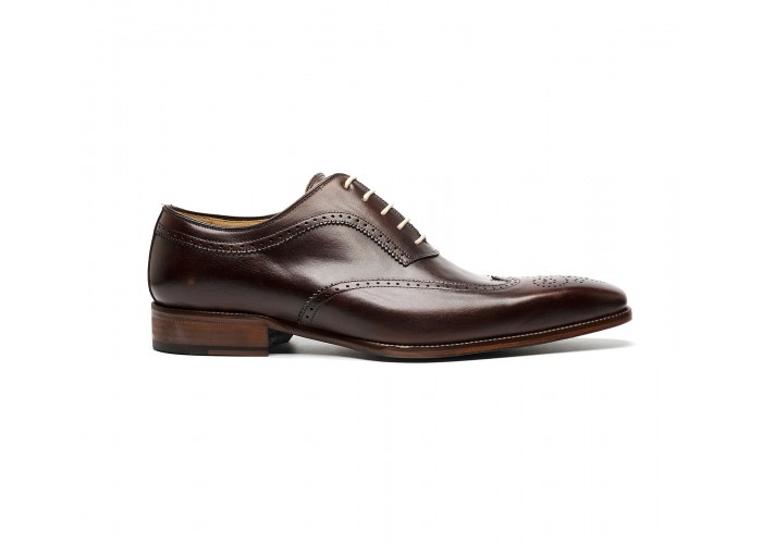 brown calf leather full brogue