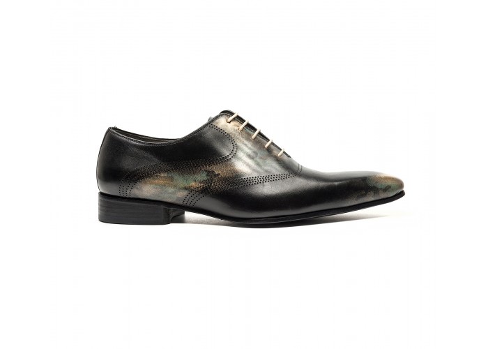 Camo patina calf oxford