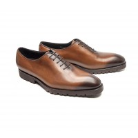 brown calf oxford with rubber commando sole