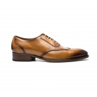 honey calf oxford with hand stitching