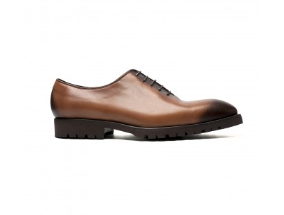 brown calf oxford with rubber commando sole