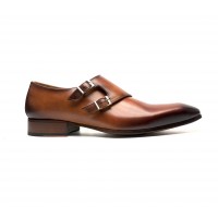 double monk in medium brown calf