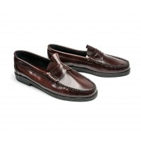 brown patent leather loafers