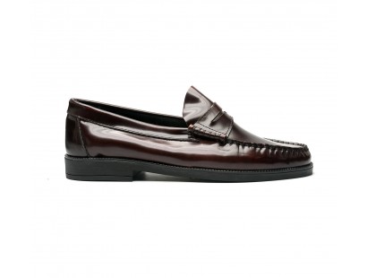 brown patent leather loafers