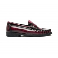 Burgundy patent leather loafers