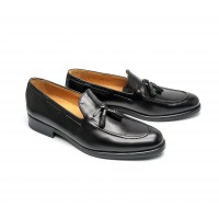 black calf tassel loafers