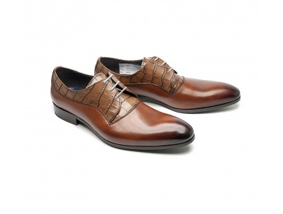 Brown derbies with a rubber sole