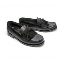 PULL UP leather black loafers