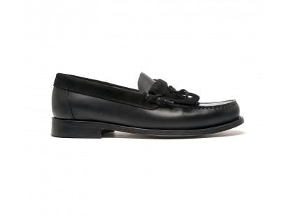 PULL UP leather black loafers