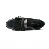 PULL UP leather black loafers