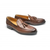 Brown tassel laofers with rubber soles