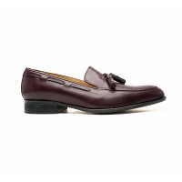 Burgndy calf tassel loafers