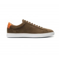 sneakers en veau velours marron