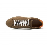 sneakers en veau velours marron