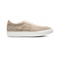 sneakers en veau velours nougat