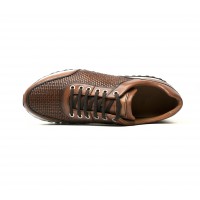 braided patinated calf sneakers