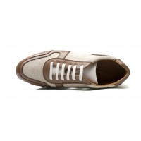 linen and calf sneakers