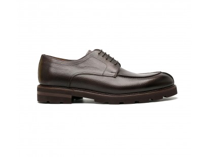 derby in grained calf and rubber sole