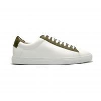 calf and suede leather sneakers