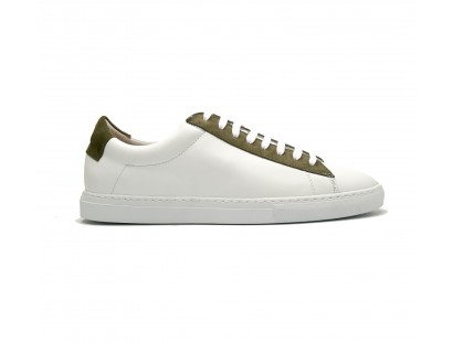 calf and suede leather sneakers