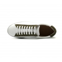 calf and suede leather sneakers