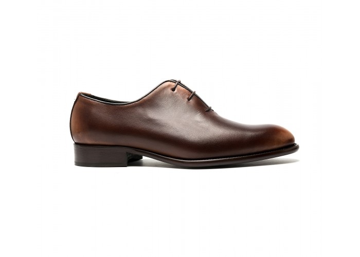 One cut oxfords reverse patina in brown calf