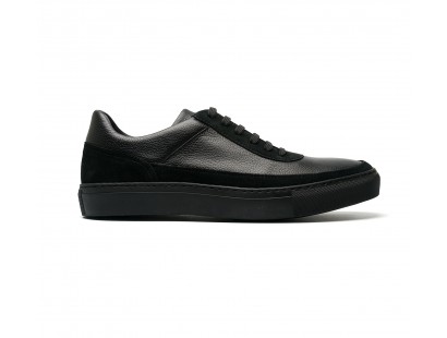 BI-MATERIAL BLACK SNEAKER