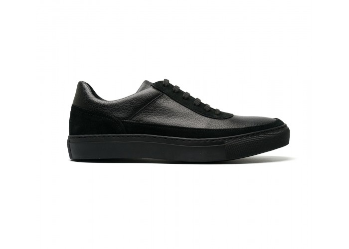 BI-MATERIAL BLACK SNEAKER