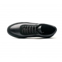 BI-MATERIAL BLACK SNEAKER