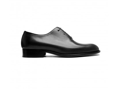 One cut oxfords patina in black calf