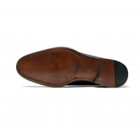 One cut oxfords patina in black calf