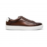 brown patinated calf sneakers