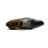 DARK BROWN CALF LASER OXFORD