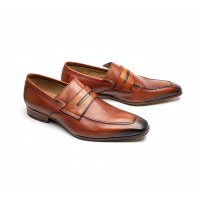 Cognac calf loafers