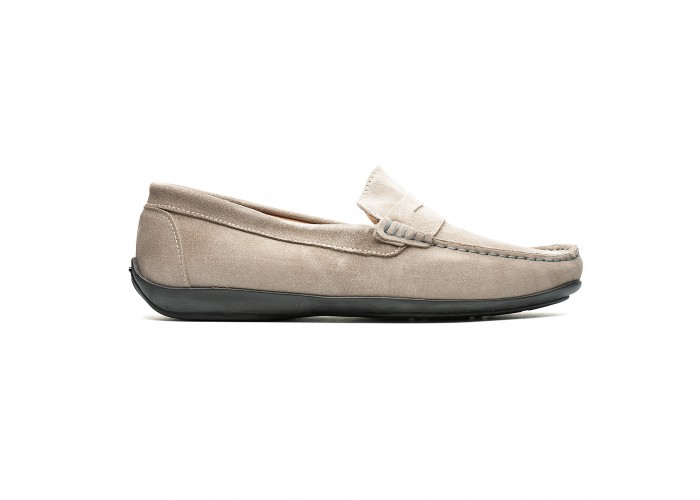 mocassin tout cuir semelle gomme cousue